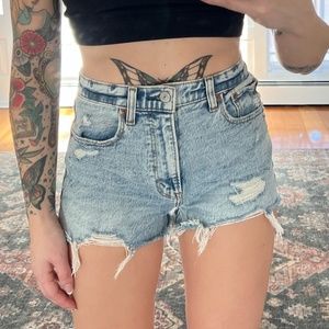 Abercrombie Denim High Rise Mom Short